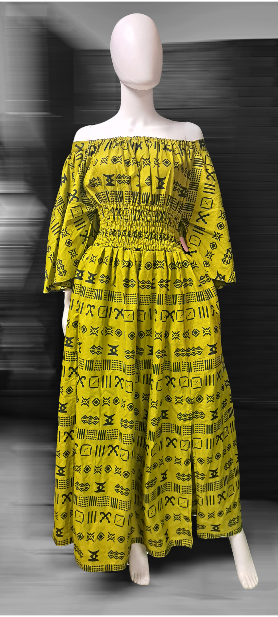 Off the shoulder Ankara dresses