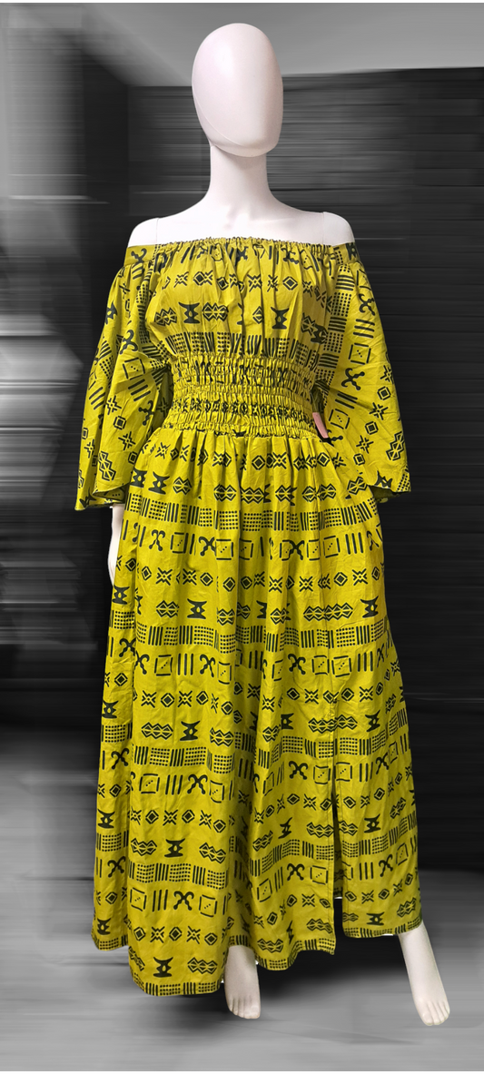 Off the shoulder Ankara dresses