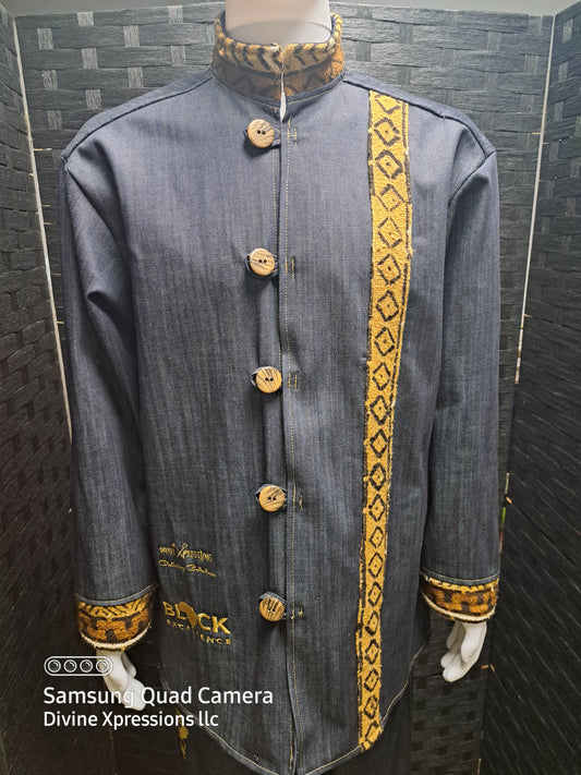 Denim w/Mudcloth suit